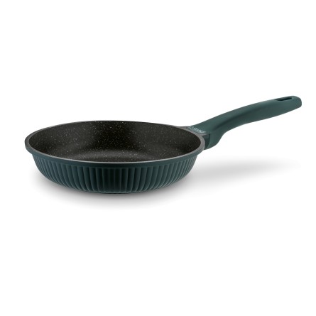 Patelnia na indukcję aluminiowa marmurowa zielona 24cm