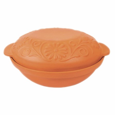 Garnek rzymski okrągły do pieczenia w piekarniku brązowy 4L