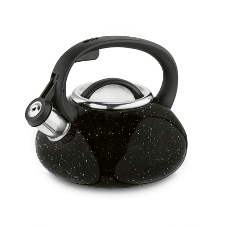 Czajnik nierdzewny z gwizdkiem na gaz indukcję czarny 2L