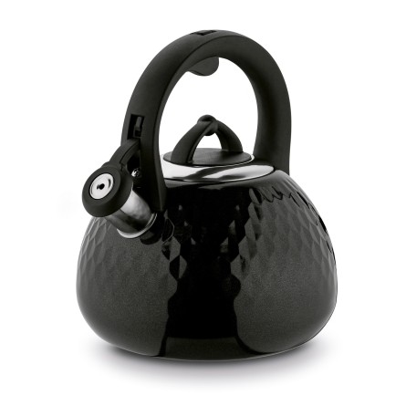 Czajnik na gaz i indukcję z gwizdkiem nierdzewny czarny 2,5L