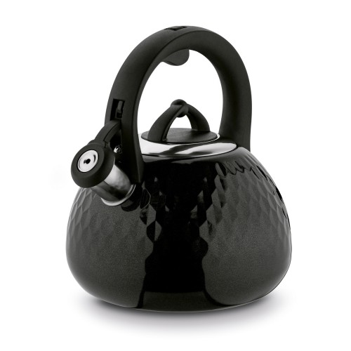 Czajnik na gaz i indukcję z gwizdkiem nierdzewny czarny 2,5L