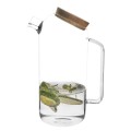 Dzbanek szklany ze spiralą filtrującą i korkową pokrywą 1,7L 18074