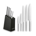 Zestaw noży kuchennych w bloku kauczukowym 6 elementów ze stali nierdzewnej 18083