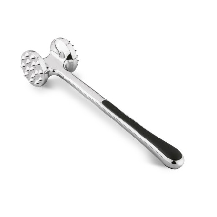 Tłuczek do mięsa dwustronny ergonomiczny srebrny 22cm