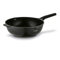 Patelnia WOK aluminiowa na indukcję gaz z pokrywką szklaną 32cm 18170