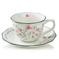 Filiżanka ze spodkiem do kawy i herbaty porcelanowa 230ml 18197