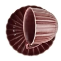 Filiżanka ze spodkiem do kawy i herbaty porcelanowa bordowa 300ml 18209