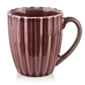 Kubek do kawy i herbaty porcelanowy bordowy elegancki 360ml 18210