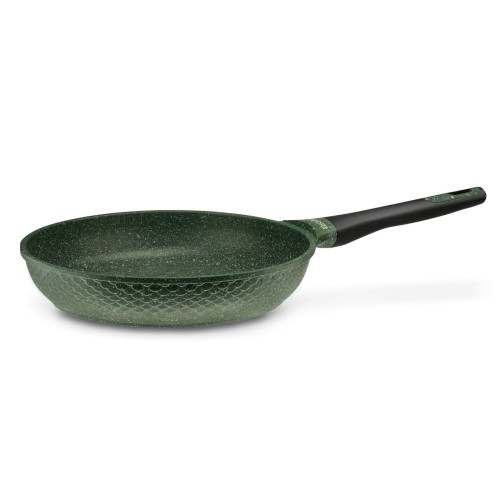 Patelnia granitowa na indukcję gaz marmurowa zielona 28cm