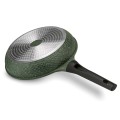 Patelnia granitowa na indukcję gaz marmurowa zielona 28cm 18231