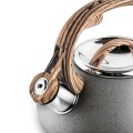 Czajnik nierdzewny na gaz indukcję z gwizdkiem szary 2L 18312