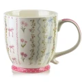 Kubek do kawy i herbaty porcelanowy elegancki różowy 510ml 18317