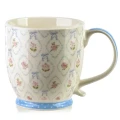 Kubek do kawy i herbaty porcelanowy elegancki niebieski 510ml 18320