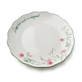 Talerz deserowy porcelanowy elegancki kwiaty 20cm 18323
