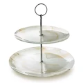Patera dekoracyjna do ciast dwupoziomowa elegancka 25/20cm 18335