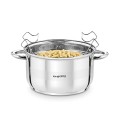 Garnek nierdzewny na indukcję gaz do frytek z sitkiem i pokrywką 4,7L 18357