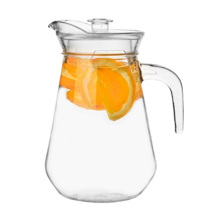 Dzbanek przezroczysty szklany z pokrywką do soków lemoniady 1,3L