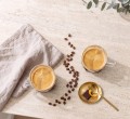 Komplet 2 filiżanek do espresso eleganckich ze złotym rantem 120ml 18382