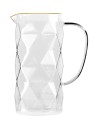 Dzbanek szklany borokrzemowy elegancki ze złotym rantem 1,5L 18396