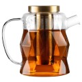 Zaparzacz dzbanek szklany do herbaty kawy elegancki złoty 1,3L 18398