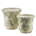 Osłonka ceramiczna na kwiaty elegancka 16cm 18455