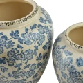 Wazon ceramiczny na kwiaty elegancki niebieski 23cm 18457