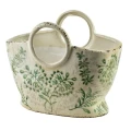Wazon ceramiczny na kwiaty elegancki niebieski torebka 24cm 18462
