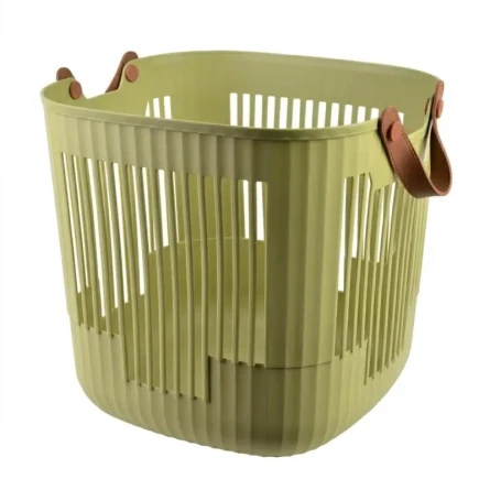 Kosz ażurowy dekoracyjny kwadratowy oliwkowy 32cm