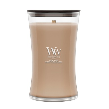 Duża świeca zapachowa WoodWick Santal Myrrh 