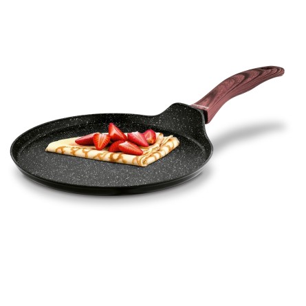 Patelnia na indukcję do naleśników z powłoką non-stick czarna 26cm