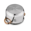 Zestaw garnków na indukcję gaz stalowe Rose Gold 12 elementów srebrne 18607