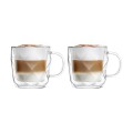 Komplet 2 filiżanek szklanych do kawy herbaty eleganckie 330ml 18749