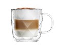 Komplet 2 filiżanek szklanych do kawy herbaty eleganckie 330ml 18750