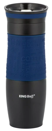 Kubek termiczny z przyciskiem granatowy 500ml