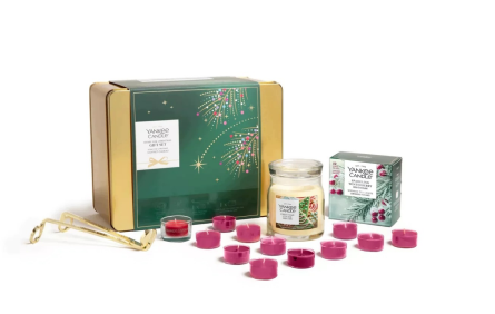 Zestaw prezentowy puszka złota Christmas Yankee Candle