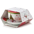 Filiżanka ze spodkiem porcelanowa świąteczna elegancka 200ml 18821
