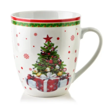 Kubek porcelanowy do kawy herbaty świąteczny elegancki 350ml