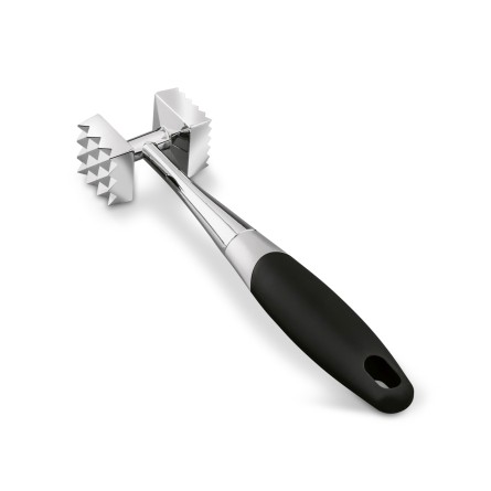 Tłuczek do mięsa dwustronny antypoślizgowa rączka srebrny 22cm
