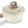 Rondel aluminiowy z powłoką ceramiczną na indukcję gaz kremowy 1,7L 18930