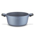 Garnek aluminiowy na indukcję gaz z pokrywką błękitny 6,6L 18949