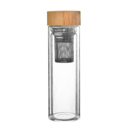 Butelka termiczna szklana z podwójną ścianką 400 ml