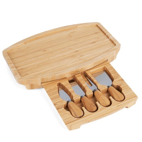 Deska drewniana do sera z akcesoriami