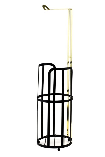 Stojak na papier metalowy Czarny Złoty 62 cm