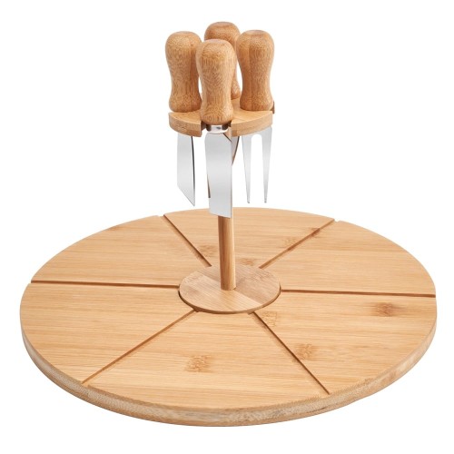 Deska drewniana do serów plus akcesoria