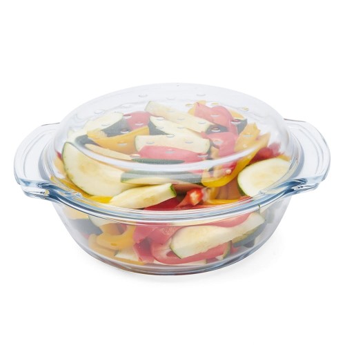 Naczynie żaroodporne okrągłe z pokrywką Termisil Grill