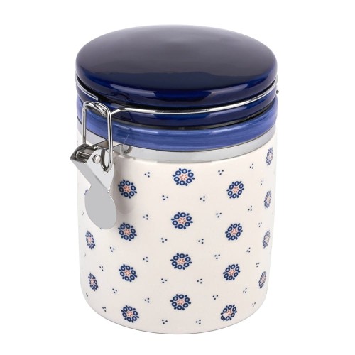 Pojemnik kuchenny ceramiczny z klipsem retro