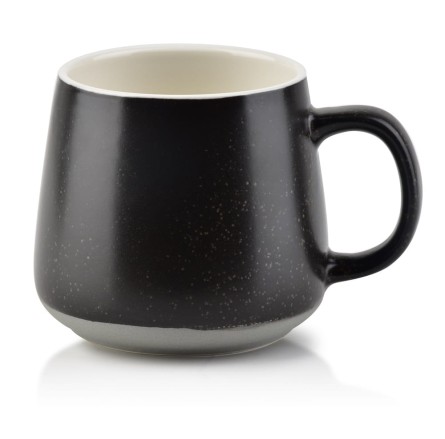 Kubek porcelanowy czarny do kawy i herbaty 410 ml