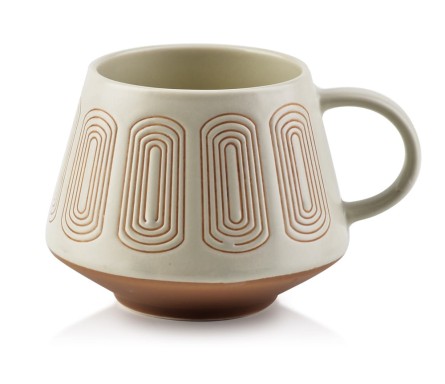 Kubek porcelanowy Lotta Cosmo 400 ml beżowy