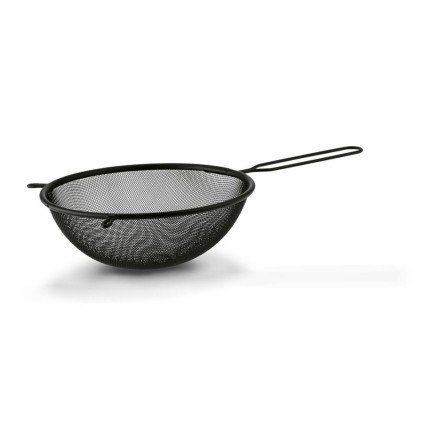 Sitko kuchenne z rączką czarne okrągłe 20 cm