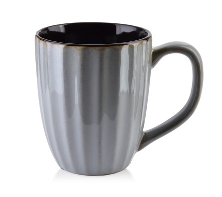 Kubek ceramiczny przypalany szary 400 ml Evie Grey